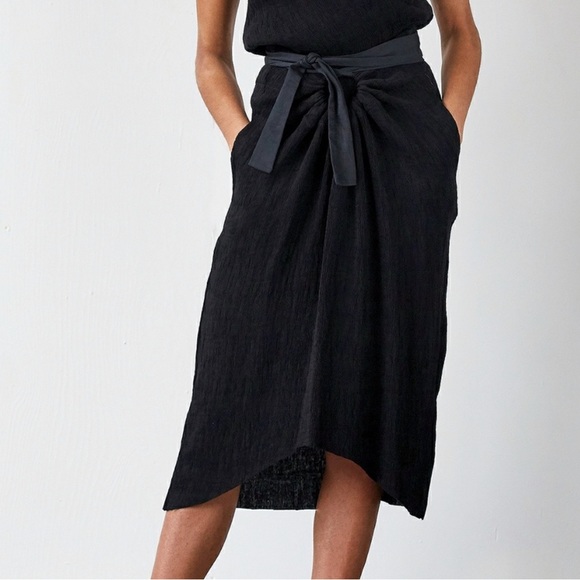 Ajaie Alaie Drawstring Midi Skirt with Pleats - Picture 1 of 8